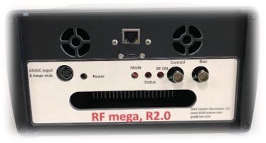RF Mega high-power standalone RF driver front panel